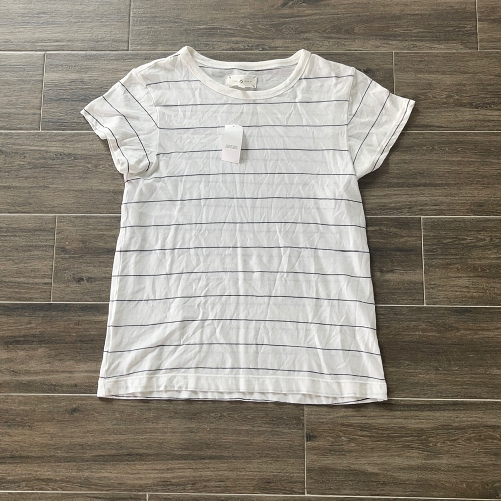 Striped formal T-shirt